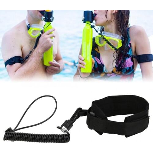 Portable Diving Lanyard Anti-Lost Rope Spring for Underwater Emergency Rescue Oxygen Bottle Accessory diving equipment