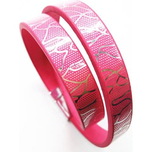 Pink Multilayer Blue Girl Trendy Neon Fashion Cuff Bangle Leather Women Bracelets Female Jewelry Party Gift Hot Selling