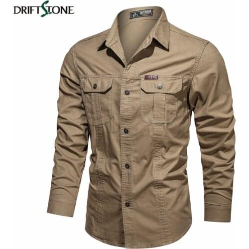 New Mens Army Military Shirt Cotton Mens Tactical Combat Shirts Long Sleeve Male Shirt Plus Size 4XL camisa militar