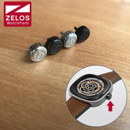 8mm waterproof watch crown For seven-friday SF P2-02 P3-03 watch adjust time replacement Aftermarket parts tools