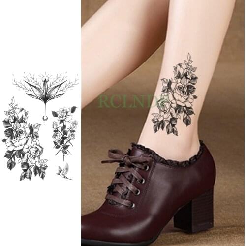 Waterproof Temporary Tattoo Sticker on body flowers tatto stickers flash tatoo fake tattoos for women girl