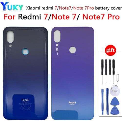 For Xiaomi Redmi Note 7 Pro Battery Cover for Redmi 7 Back cover Housing Door Glass Panel Case for Redmi Note 7 Battery Cover