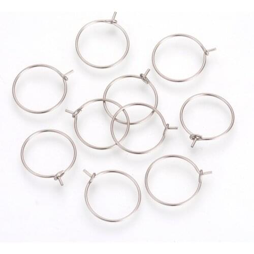 20 pcs 316L Stainless Steel Hoop Earrings for women vintage 2019 hoop earrings in jewelry fashion DIY making supplies F80