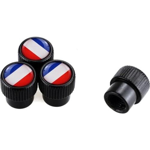 4pcs/set Alloy France Flag Car Bike Motorcycles Tire Valve Caps Dust proof Universal Accessories for Volkswagen for Audi A3 Q7