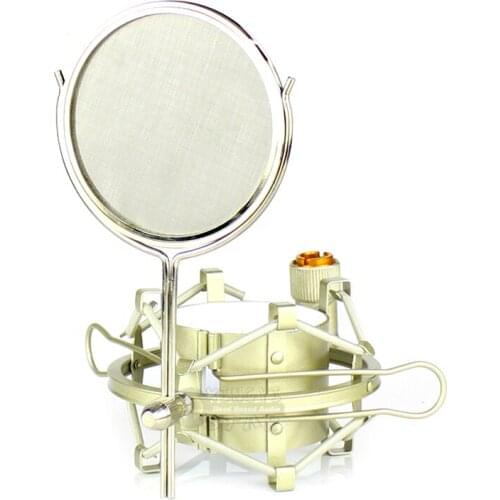 60mm Metal Shock Mount Stand Microphone Spider Mic Holder Wind Screen Shockproof For Audio Technica AT5040 AE2500 AT4060 AT4050