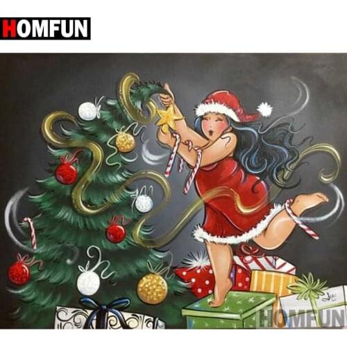 HOMFUN Full Square/Round Drill 5D DIY Diamond Painting "beauty"Embroidery Cross Stitch 5D Home Decor A06323