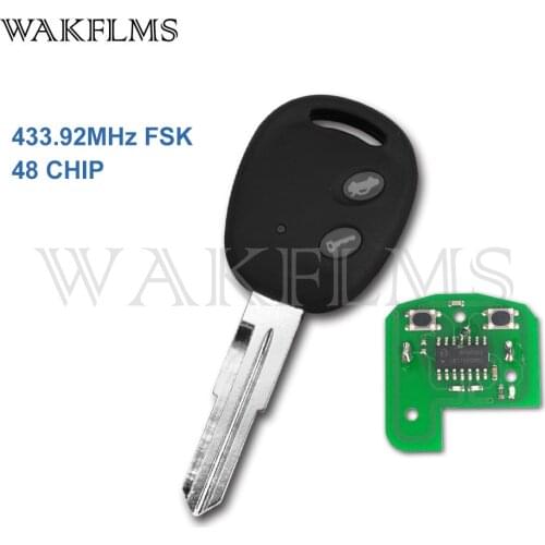 2 buttons remote car key 433.92MHz for Chevrolet Aveo 2009-2016 with 48 CHIP RK950EUT CE 0678 No Mark