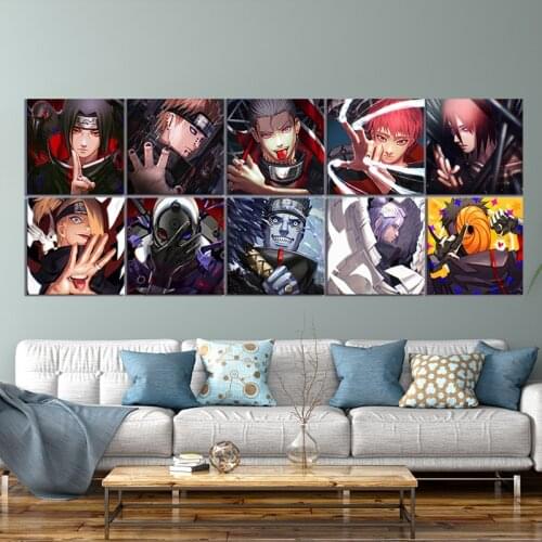 Bandai Naruto Japanese Famous Anime Uchiha Itachi Boy Picture Printable Canvas Painting Aesthetics Living Room Decoration Cudros