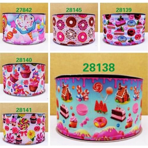 Free shipping cartoon printed grosgrain ribbon 28145