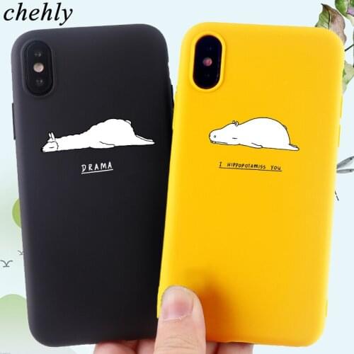 Lazy Cartoon Phone Case for IPhone 6s 7 8 11 Plus Pro X XS MAX XR Fashion Cases Soft Silicone Fitted TPU Back Cover Accessories