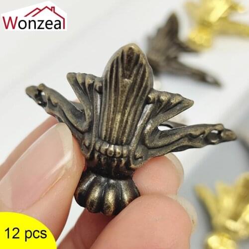 Decorative Jewelry Chest Gift Wood Case Feet Leg Corner Protector Guard Box Corner Protectors For Home Decoration Zinc Alloy