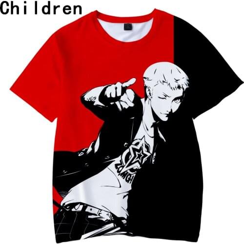 Persona 5 3D Printed Children T-shirts Harajuku Fashion Summer Short Sleeve Tshirts 2019 Hot Sale Casual Streetwear Kids T shirt