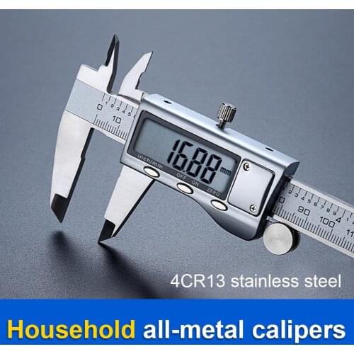 Stainless steel Electronic Inch/mm Conversion 0-300mm LCD Vernier Digital Caliper Microm Height Measuring Instruments Micrometer