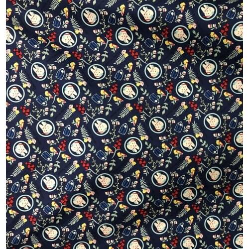 140cm Width Cartoon Lovely Teeth Printed Cotton Fabric for Patchwork Quilting Acccessories DIY Cloth Fabric Sewing Material