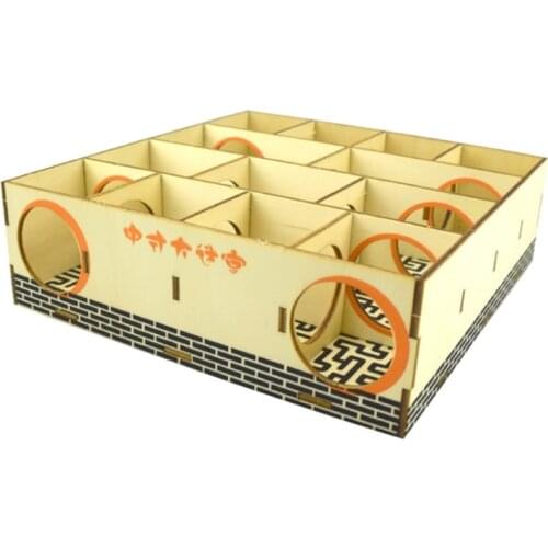 Hamster Maze Wooden Tube Tunnel Cage Seesaw House Swing Small Animals Pet Toys