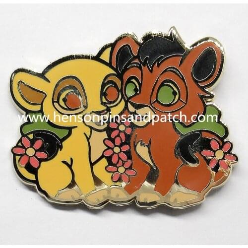 Customized zinc alloy hard enamel animal pin metal dog pin badge