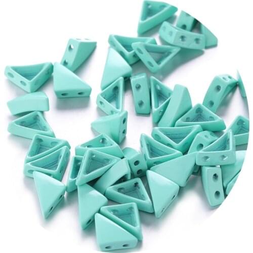 JUWANG 10 pcs\lot Enamel Tile Beads Bohemian Jewelry Accessories Triangle Strand Beadeds Loose Bead For Bracelets Making