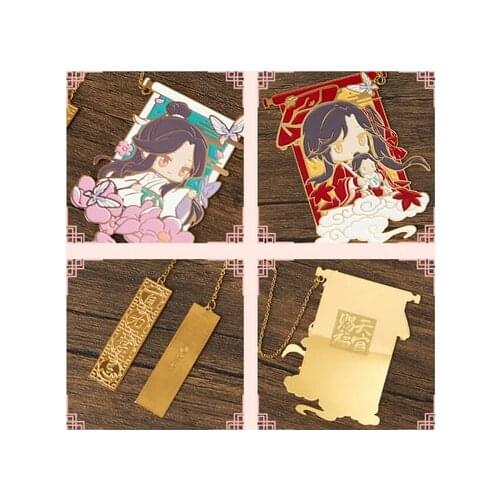 Chinese Style Anime Tian Guan Ci Fu Hua Cheng Xie Lian Metal Bookmark Antiquity Gift Classic Tassels Bookmarks Creative Birthday