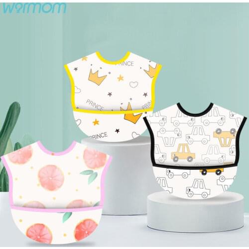 Warmom Waterproof Bib Rice Pocket Baby Food Supplement Feeding Pocket Saliva Pocket Clothing Bib For Baby