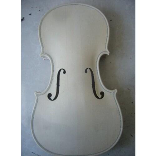 Unfinished white violin ----Violin body 4/4 flamed maple back side , spruce top