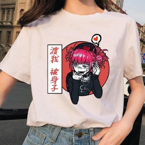 New Hipster Himiko Toga Anime Graphics My Hero Academia Summer Girls T-Shirt Kawaii Oversized Casual Sport Tops