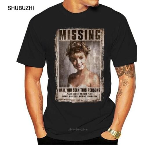 Shubuzhi New Summer Tee shirt Laura Palmer Twin Peaks Missing Distressed Style T Shirt Retro Vintage Classic Casual T-shirt