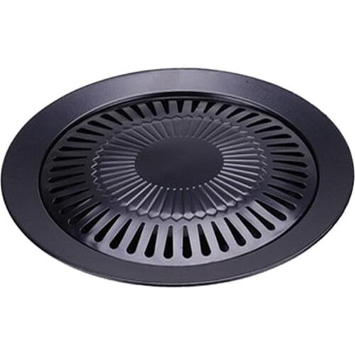 Big deal Non-stick 13 inch Smokeless Indoor Stovetop Barbecue BBQ Grill Kitchen Pan Griddle