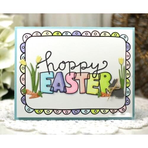 Easter Rabbit Flower Metal Cutting Dies Stencil For DIY Scrapbooking Christmas Decoration Embossing Craft Die Cutting Template