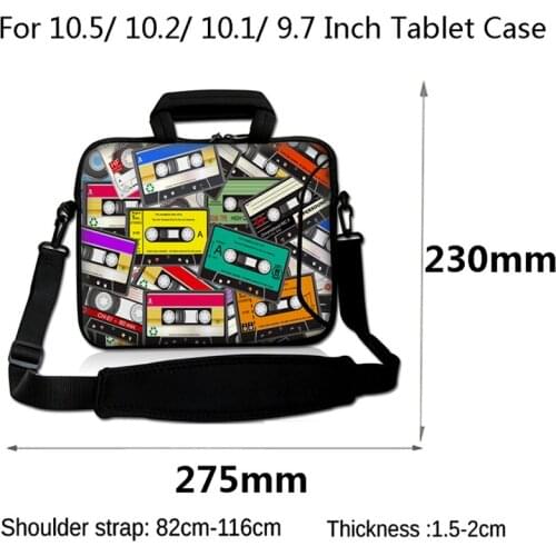 Tablet PC Case 10.2" 10.1" 9.7" 10.5" 10 Pritns Briefcase Handbags 2020 New Arrival Casual Fashion Messenger Shoulder Strap Bags
