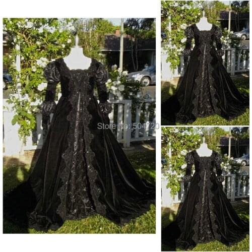 R-099 Victorian Gothic/Civil War Southern Belle loose Ball Gown Dress Halloween Vintage dresses Custom made