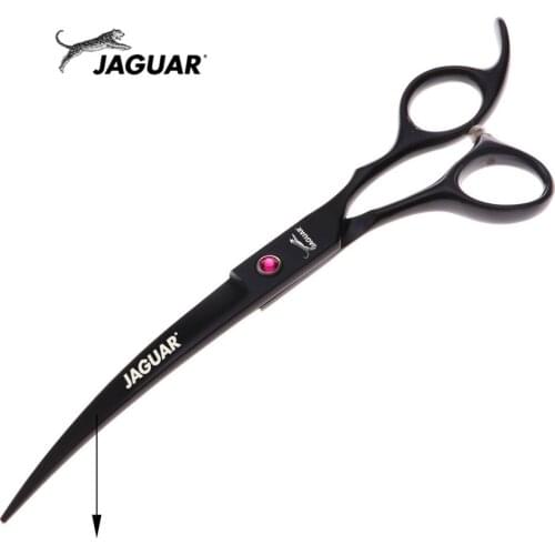 Pet Scissors 7" Downward Curved Pet Grooming Scissors Professional Black Shears Barber Using Dogs & Cats