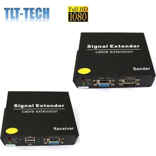 Industrial 200m (656ft) 1920x1440@60Hz RJ45 VGA KVM Extender Support USB Keyboard and Mouse