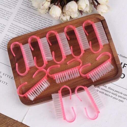 10 PCS Nail Borstel Vinger Nail Care Dust Handle Brush Tool File Manicure Pedicure Borstels Manicure Gereedschap Clean Brush