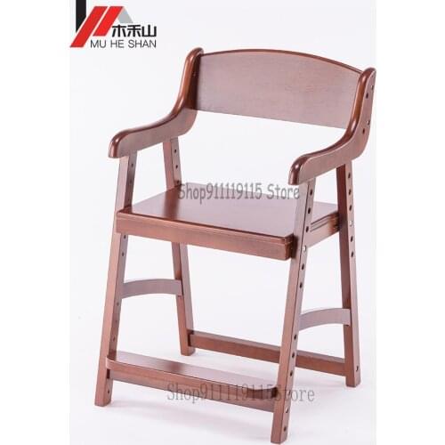 Student Lift Childrens Dining Chair Adjustable Learning Chair Desk Chair Baby Household Solid Wood Writing Chair