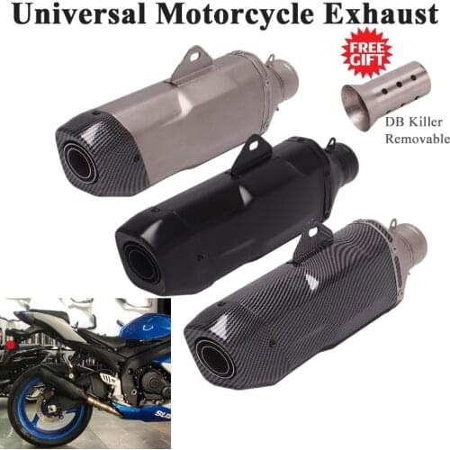 Universal Motorcycle 51mm Exhaust Pipe Escape Modify Muffler DB Killer For GSXR600 Ninja 400 MT-03 CB600R PCX 125 Dirt Bike ER6N