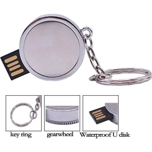 High quality pendrive 128gb memoria usb stick pen drive 4g 8gb 16gb 32gb 64gb whirling metal usb flash drive creative cle usb2.0