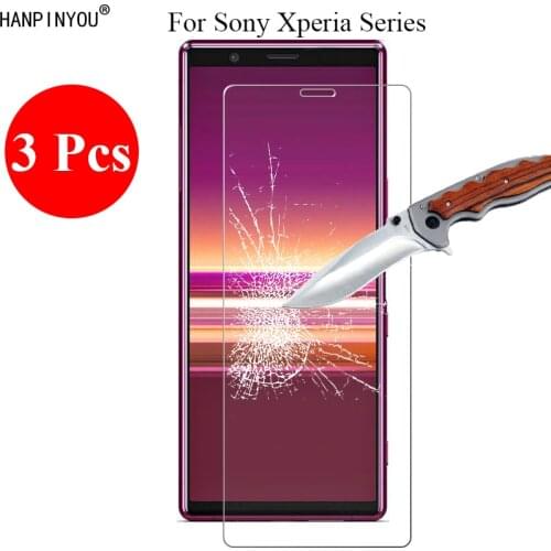 3 Pcs/Lot New 9H 2.5D Tempered Glass Screen Protector For Sony Xperia 5 8 Lite ACE L3 1 10 II Protective Film + Clean Tools