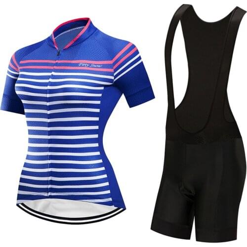 2021 Lady Road Bike Clothing Set Summer Short Sleeve Pro Bicycle Clothes Women Dress Outdoor Cycling Jersey Bib Shirt MTB Mallot