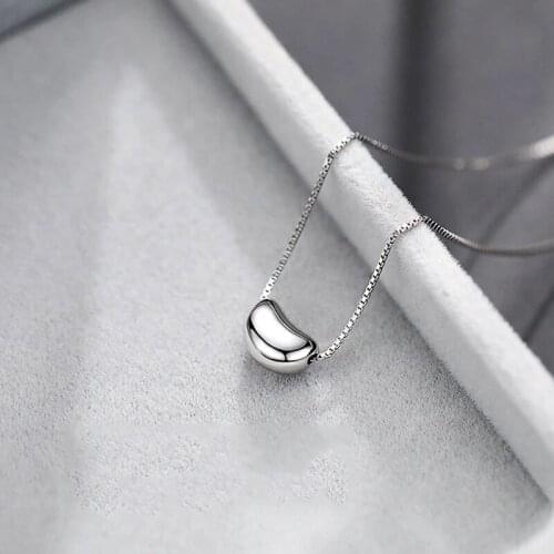 Hot 925 Sterling Silver romantic Acacia beans pendant Necklace for Women box chain Fashion party Popular brands Jewelry gifts