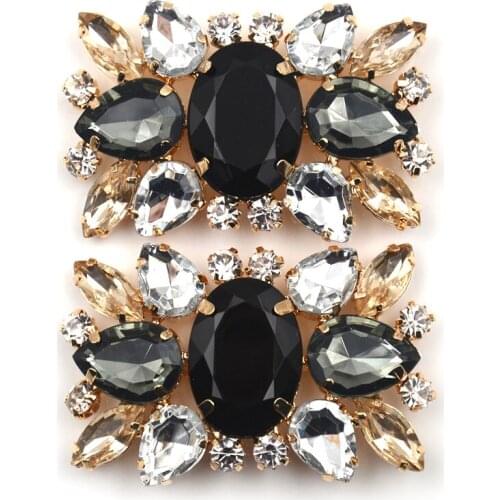 1Piece Alloy Rhinestone Shoes Clips Bridal Wedding Shoes Charm Glass Drill Shoe Buckle Decorative Fashion Shoe Accessories