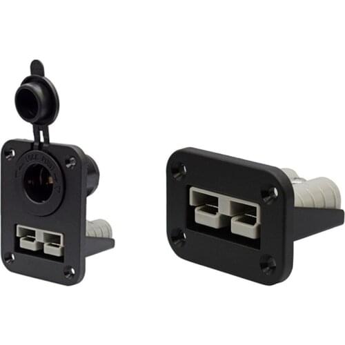 2 Pcs Anderson Plug C-Igarette Lighter Socket Charger Flush Mount Recessed Plate for Camper Boat Truck SP-002 & YP-001