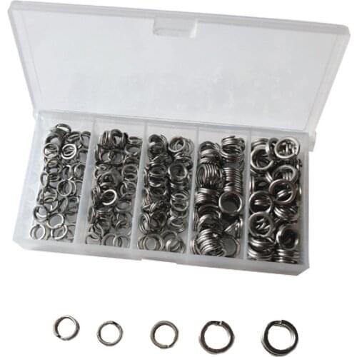 200Pcs Double Flat Ring Circle Lure Hook Connecting Fishing Gear Accessories Fishing Tools Equipment Gifts For Fishing Lovers