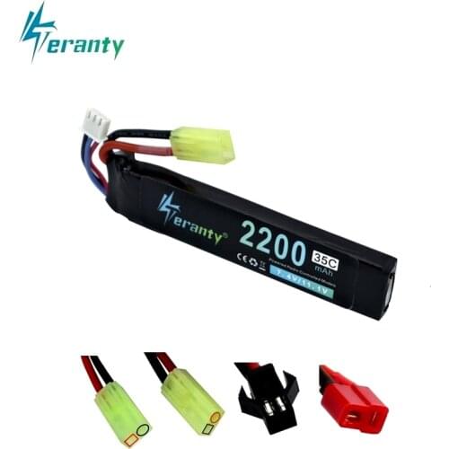 Tamiya 7.4v 2200mAh Lipo Battery for Water Gun 2S 7.4V battery for Mini Airsoft BB Air Pistol Electric Toys Guns Parts #101mm