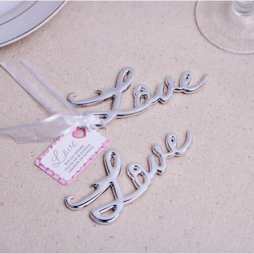 Antique Gold Love Bottle Opener Golden Wedding Favors and Bridal Shower Favor Gift For Guest LX4523