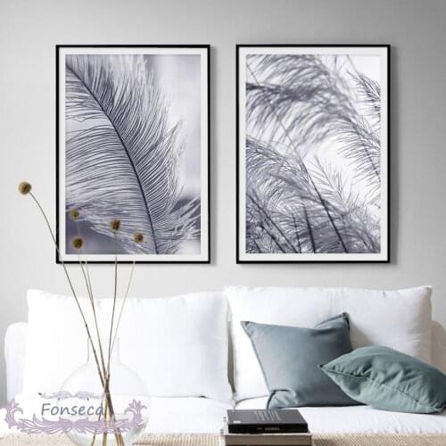 Decorative Canvas Painting On The Wall Blue Reed Posters and Prints Art Modular Picture for Living Room Luxury Modern Object