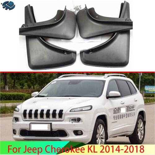 For Jeep Cherokee KL 2014-2018 Mud Flaps Splash Guards Fender Mudguard Kit Mud Flap Splash Guards Mudguard Car styling 4PCS