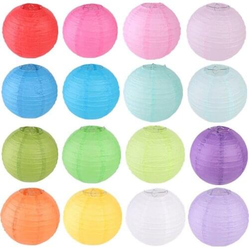 8inch 20cm Chinese Elegant Paper Lantern Birthday Wedding Party Decor DIY Lampion Hanging Lantern Ball Festival Decor Supplies