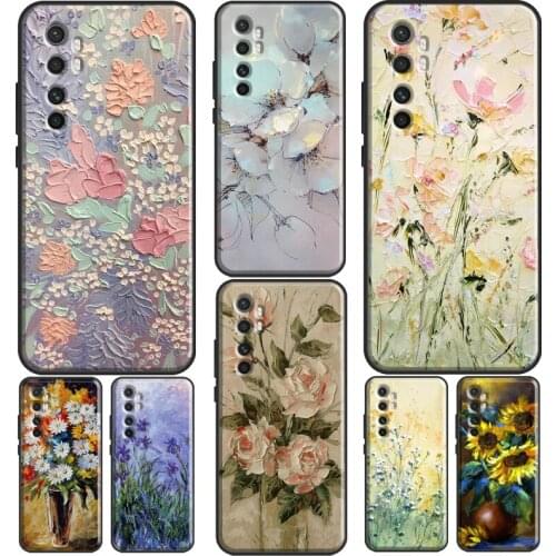 Oil Painting Flowers For Xiaomi Mi 10T Pro Mi Note 10 Lite Mi 11 Ultra Phone Case For POCO F3 F2 F1 M3 X3 Pro