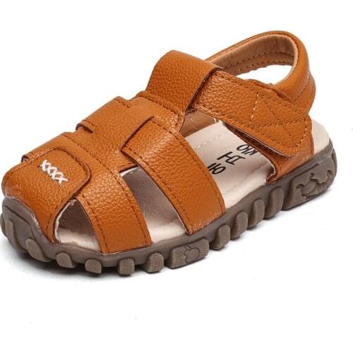Leather Sandals Boys 2020 100% Soft Leather In Summer The New Boys And Girls Children Beach Shoes Kids Sport Sandals Princess S