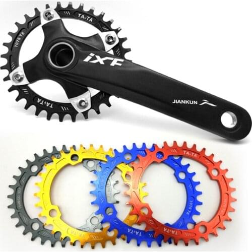 FETESNICE Round Oval chainwheel 104BCD 32T/34T Cycling chain wheel Narrow Wide Ultralight A7075 alloy MTB Bike Chainwheel